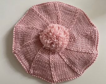 Hand knitted barette for babies