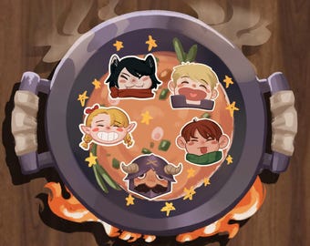 Dungeon Meshi acrylic shaker keychain double sided Delicious in Dungeon