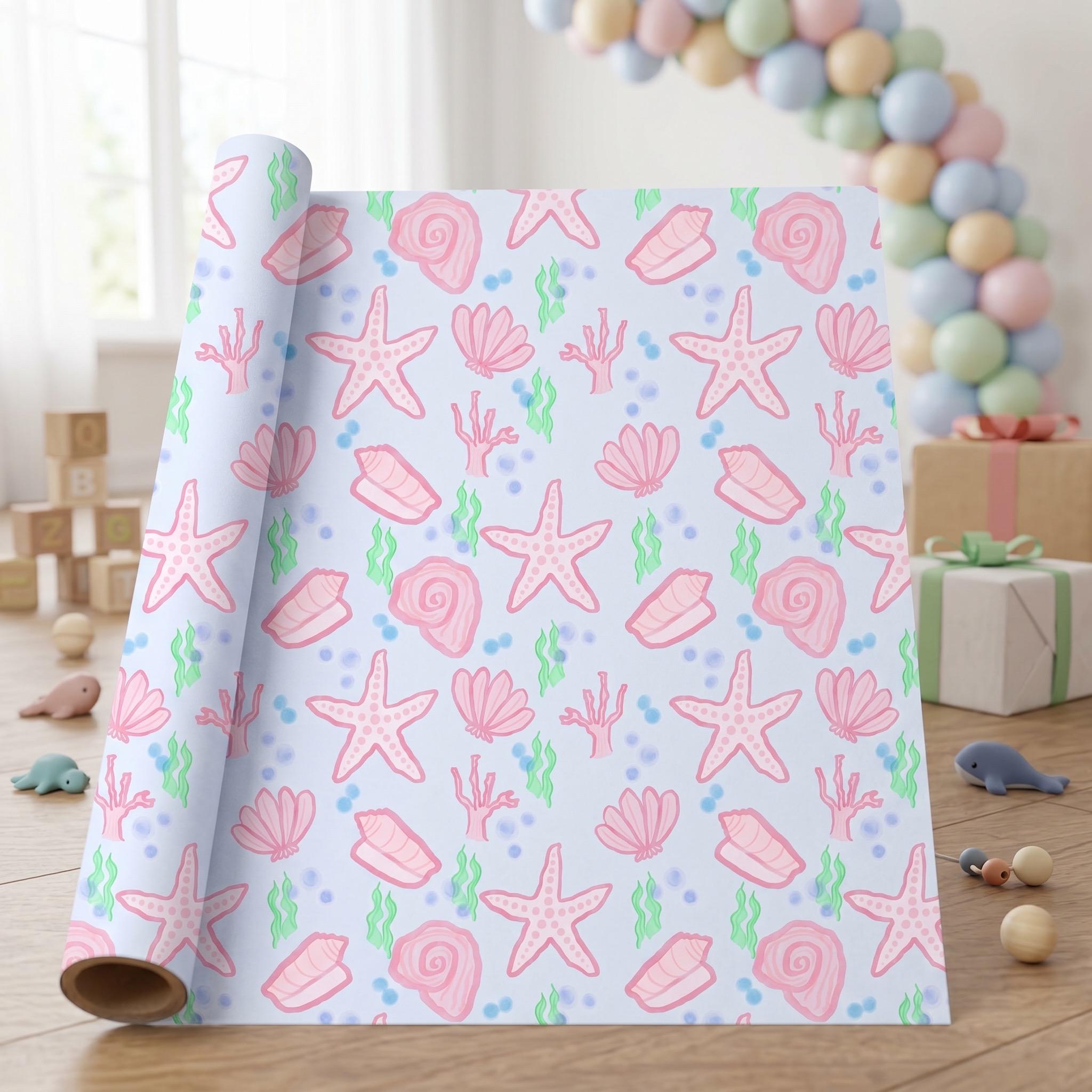 Pastel Coastal Seashell Seamless Pattern | Hand Drawn Starfish, Shells ...