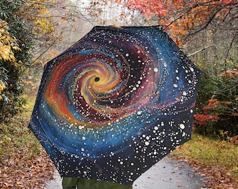 Parapluie pliable semi-automatique Galaxy Swirl.
