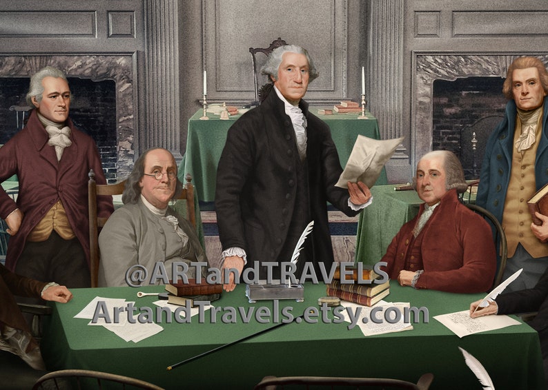 Founding Fathers Group Portrait FRAMED Fine Art Print, Wall Art - Etsy