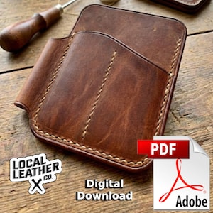 Edc Pocket Caddy PDF Pattern,Edc Pocket Organizer Digital Template,Edc Wallet PDF Template,Leather Pouch,Leather Slip, Digital Download PDF