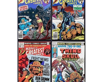Marvel Comic 4x Lot Marvel's Greatest #72 74 75 Marvel Two-In-One 35 Newsstand
