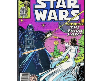 Star Wars #48 Fumetto Marvel da edicola 1981 Leia contro Vader