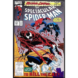 Spectaculaire Spider Man # 201 Bande dessinée Maximum Carnage - Partie 5 Venom Black Cat