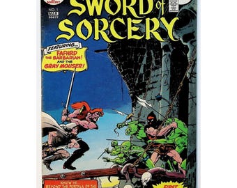 DC Comics Sword of Sorcery #1 1973 Fafhrd Gray Mouser Edad de Bronce VF-