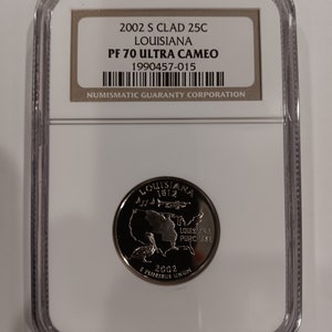 2002-S Clad Louisiana Quarter in NGS PF70 Ultra Cameo