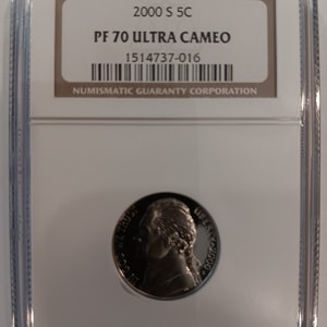 2000-S 5 Cent Jefferson Nickel in NGS PF70 Ultra Cameo