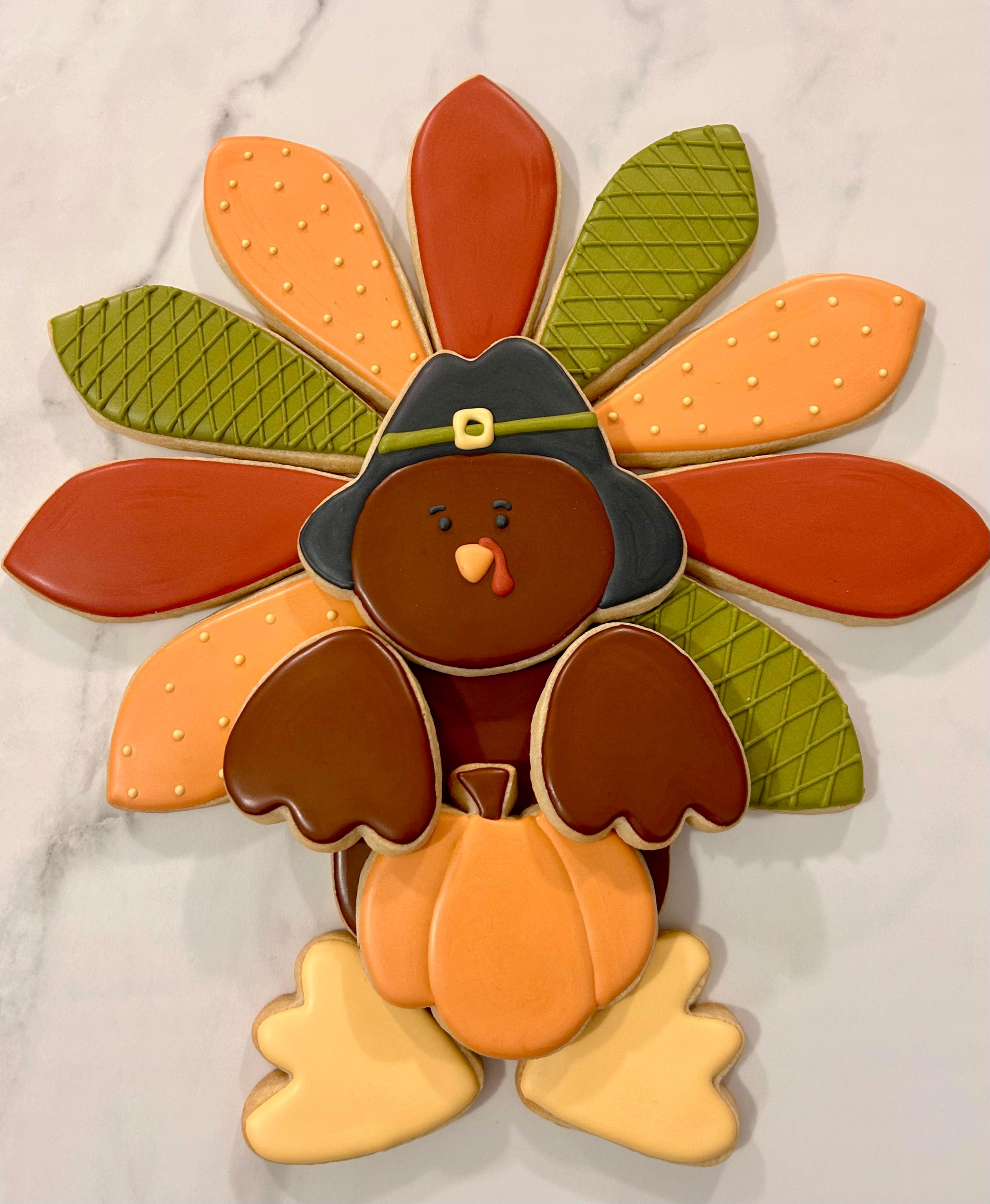 Thanksgiving Turkey Sugar Cookie Decorating Kit, DIY Sugar Cookies With