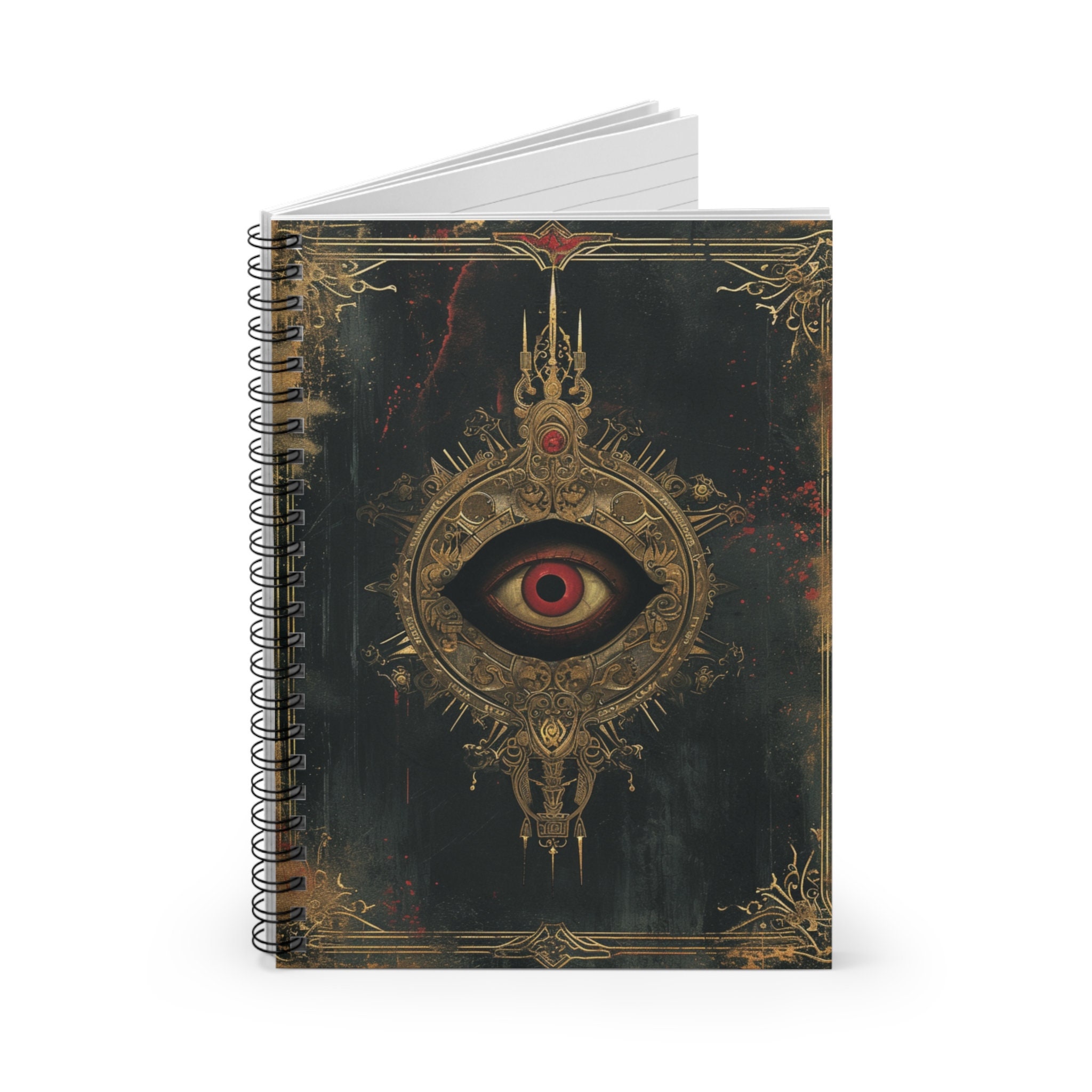 Evil Notebook Evil Eye Grimoire Spiral Notebook | Cute Notebook | Funny Notebook ...