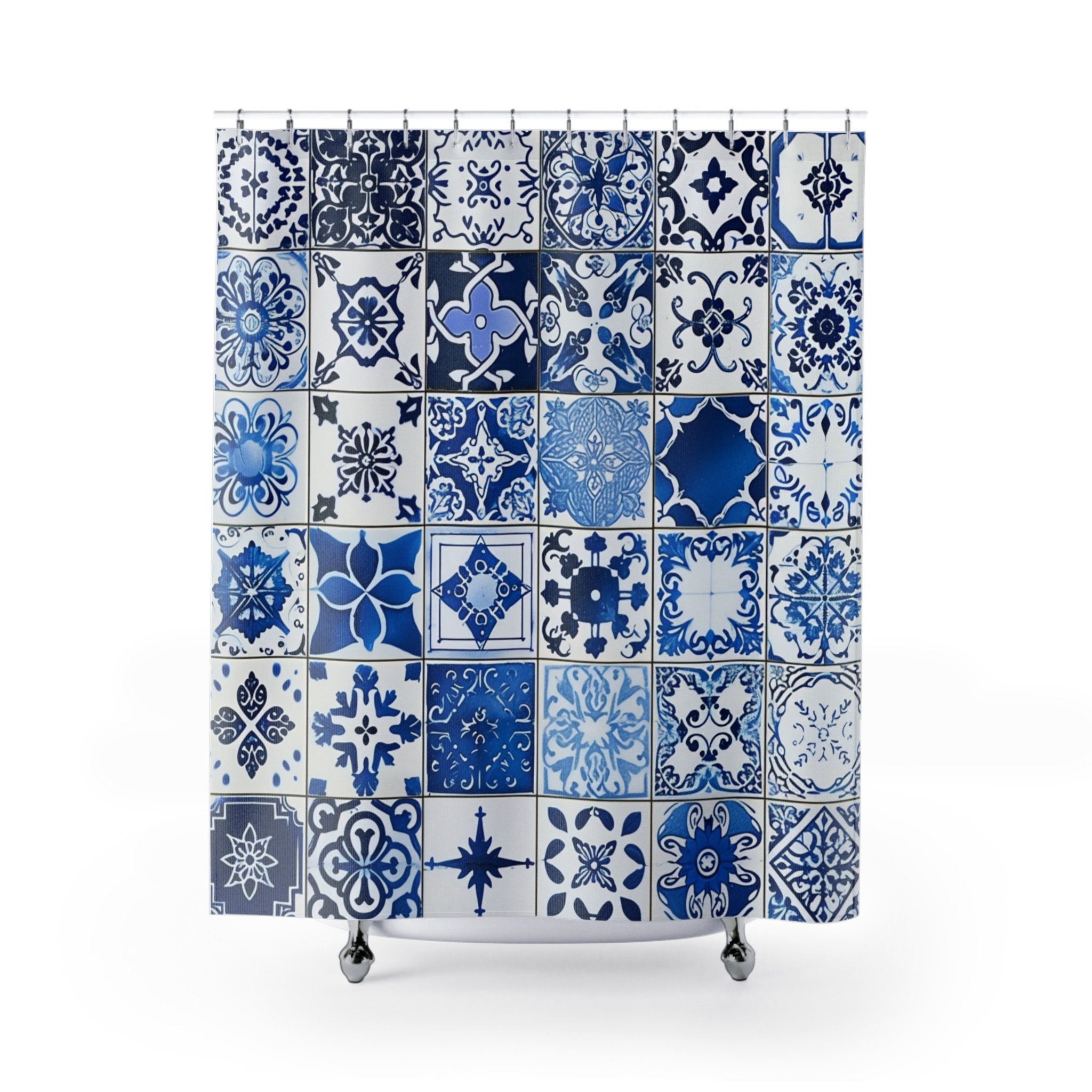 Portuguese Tile Shower Curtain Shower Curtains Boho Shower Curtain Cute Shower Curtain Shower