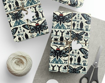Mothman All-Purpose Wrapping Paper | Cryptid Birthday Gift Wrap