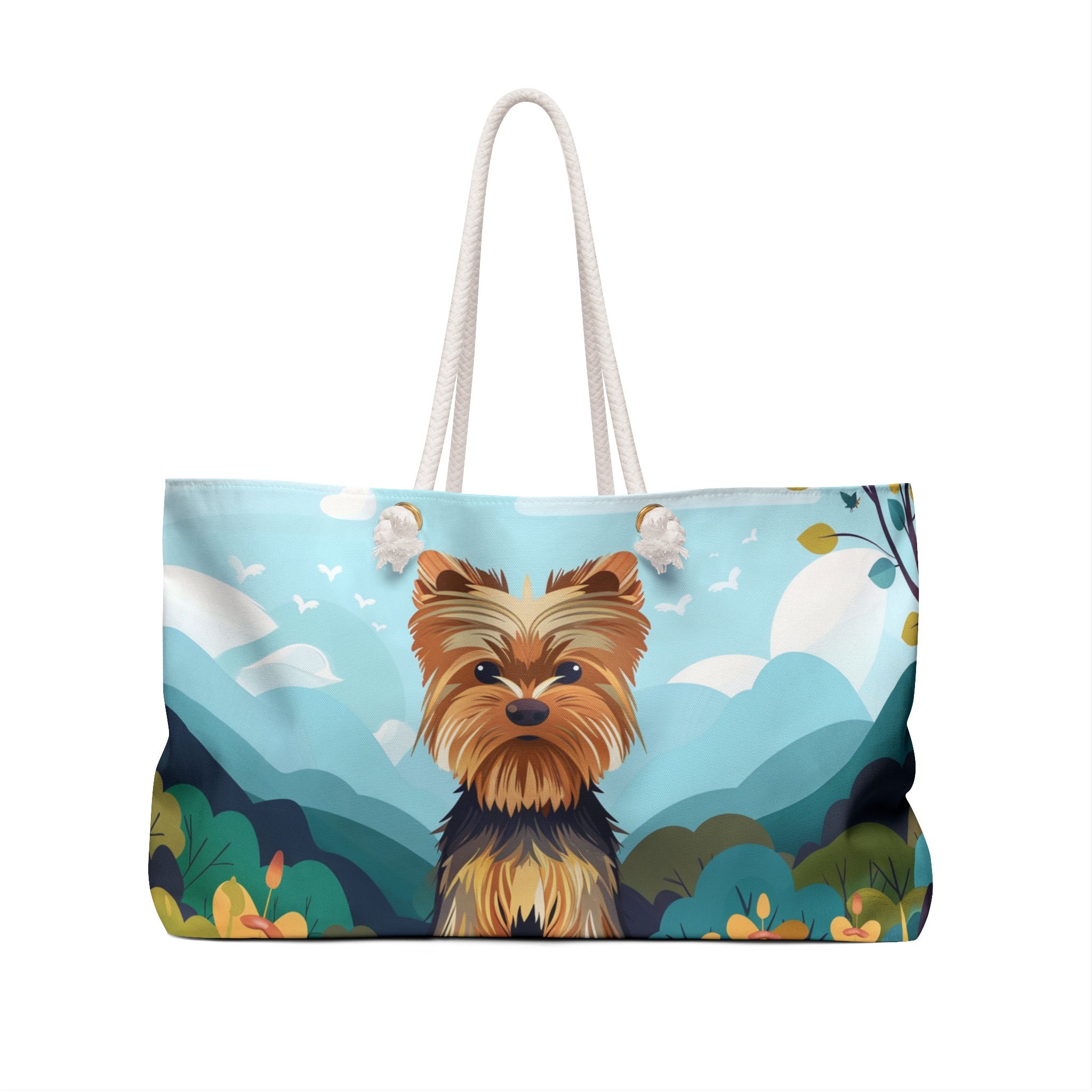 Cartoon Yorkie Tote Bag Cartoon Yorkie Tote Bag