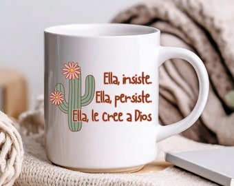 Taza 12 Oz Taza Cristiana Para Ella, Regalo Para Mamá, Frases Motivadoras, Para Mi Amiga, Taza Para Café, Para Mujer Latina lub Mexicana