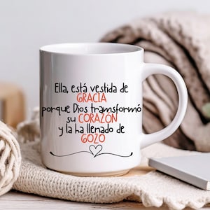Taza 12 Oz Taza Cristiana Para Ella, Regalo Para Mamá, Frases Motivadoras, Para Mi Amiga, Taza Para Café, Para Mujer Latina o Mexicana