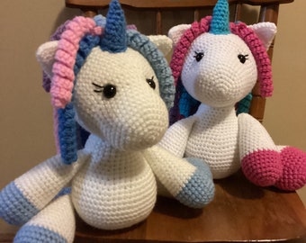 Unicorn, amigurumi crochet plush, handmade