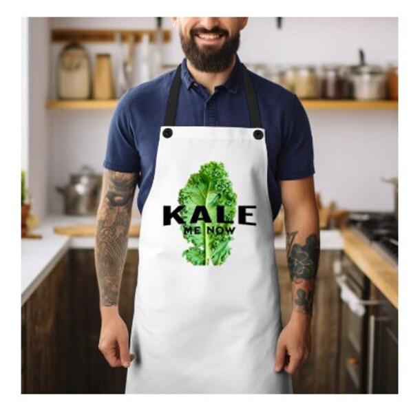 Apron funny kale cook, salad sarcasm sarcastic healthy cook chef vegan plant based green plant based cook vegan cook