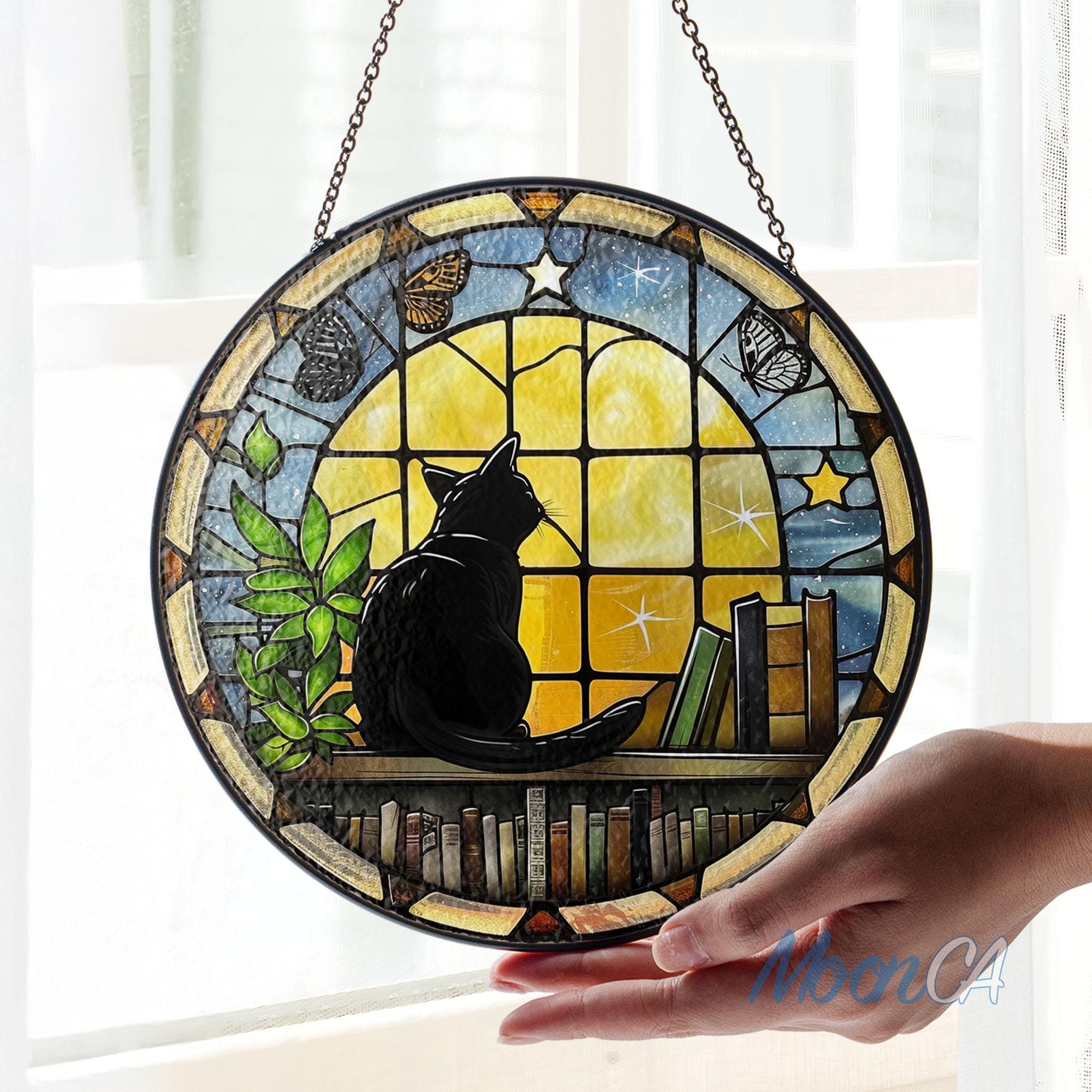 Gatto Farfalla Acchiappasole Decorazione da Appendere Interno Esterno