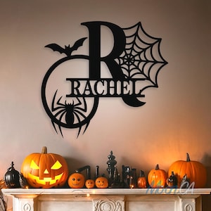 Personalized Halloween Alphabet Letters, Custom Spooky Last Name Letter Monogram, Custom Halloween Family Name Sign, Halloween Décor