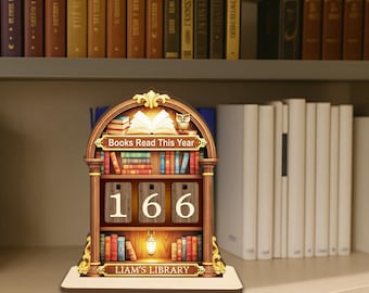 Custom Books Read Tracker, Books Read This Year Counter,Book Lover, Book Tracker, Library Bookshelf Decor, Reader Gift, Reading Lover