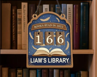 Flores personalizadas para registrar los libros leídos, contador floral de libros leídos este año, decoración floral para biblioteca con lavanda, regalo de margaritas para lectores y amantes de los libros.