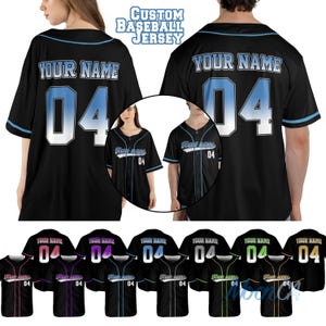 Custom Team Name And Number Baseball Jersey, Custom Name Baseball Jersey, Black Baseball Jersey Uniform For Baseball Players Baseball Fan