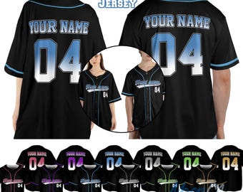 Custom Team Name And Number Baseball Jersey, Custom Name Baseball Jersey, Black Baseball Jersey Uniform For Baseball Players Baseball Fan