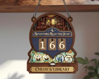 Custom Books Read Tracker, Books Read This Year Counter, Mini Bookshelf Display, Library Decor, Bookworm Gift, Book Lovers Shelf Decor