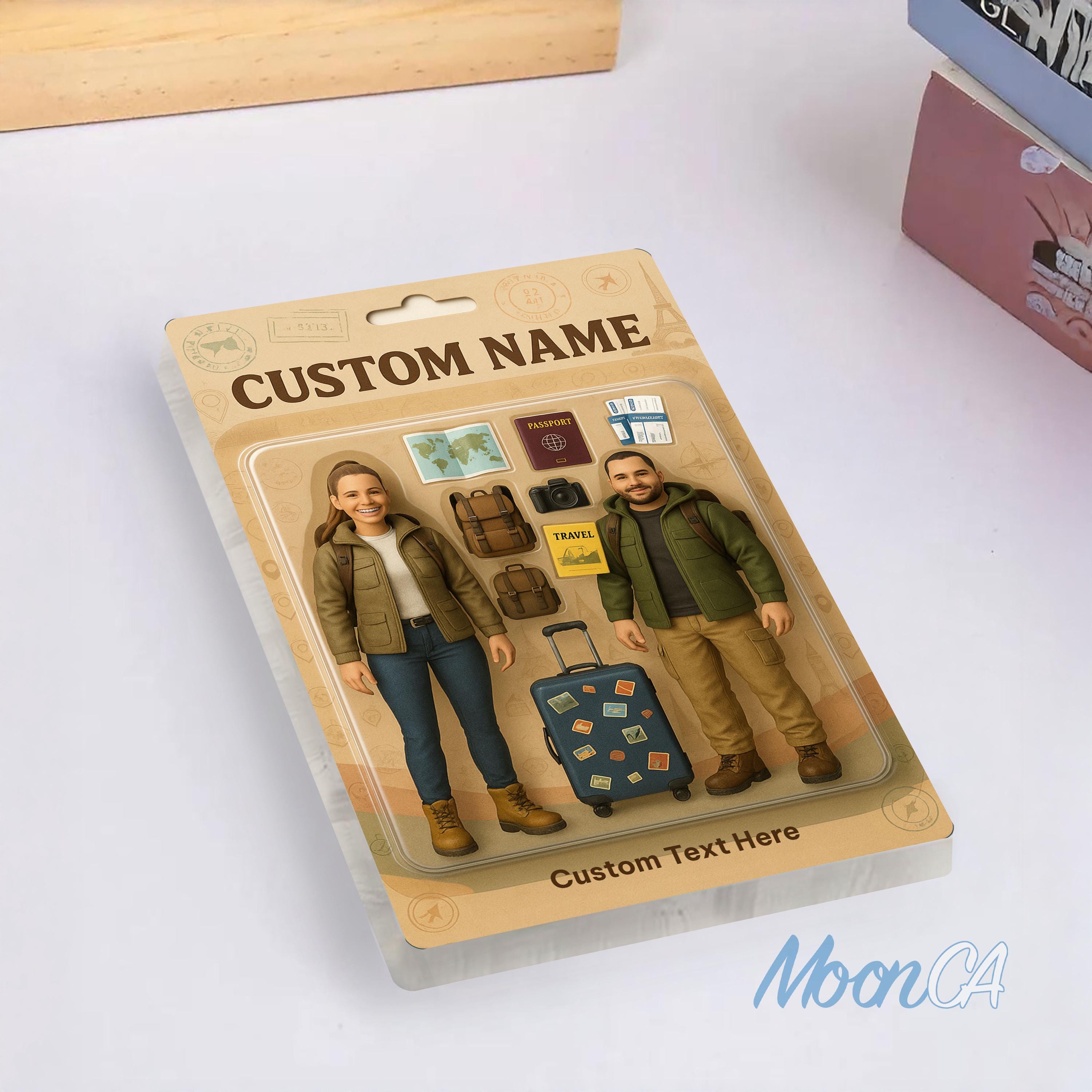 Custom Couple Travel 3D Figurine From Photo |personalized