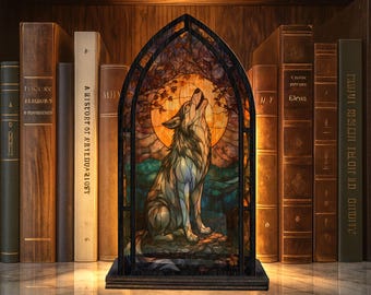 Mystic Wolf Book Nook, Fantasy Bookshelf Insert With Moonlight Scene, Wolf Decor Book Nook, Cozy Reading Corner Gift For Book Lovers 2025