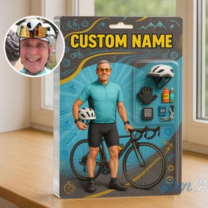 Plaque acrylique personnalisée papa course cycliste, nom personnalisé de l'enfant avec papa, bloc acrylique papa vélo, plaque acrylique cycliste amateur