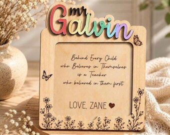 Custom Sticky Note Holder, Personalized Teacher Sticky Note Holder, Wooden Sticky Note Pad Holder, Teacher Appreciation Gift