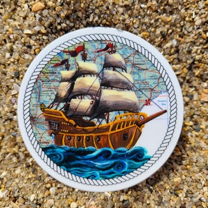 Adesivo de vinil para navio pirata