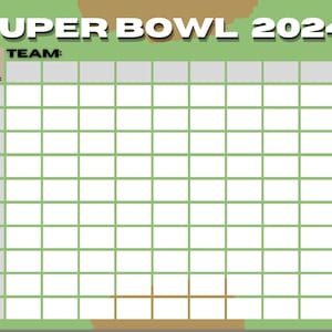 Super Bowl/ Football Squares Template