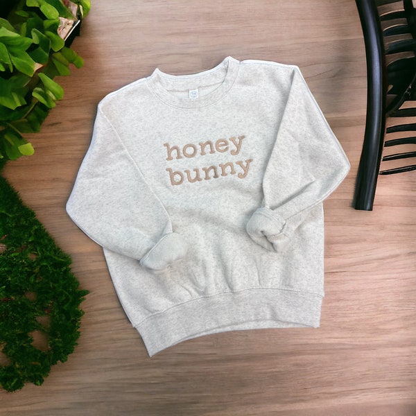 Honey Bunny Embroidered Rabbit Skins Crewneck Sweatshirt