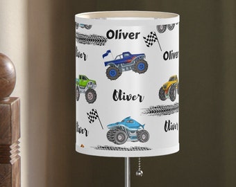 Custom Monster Truck Lamp: Boys Bedroom Decor