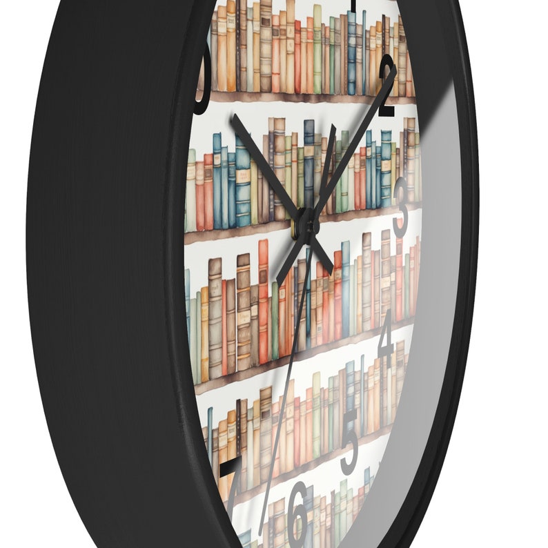 Book Shelf Wall Clock, Library Classroom Decor (10 Inch) - Etsy
