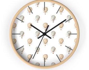 Adventure Theme Nursery Wall Clock, Hot Air Balloon Nursery Wall Clock, Adventure Nursery Decor