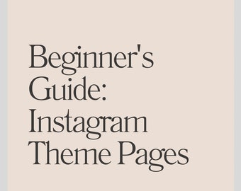 Instagram Theme Page Vonal Hookup guide Starter E-Book for Instagram business growth and algorithm strategies