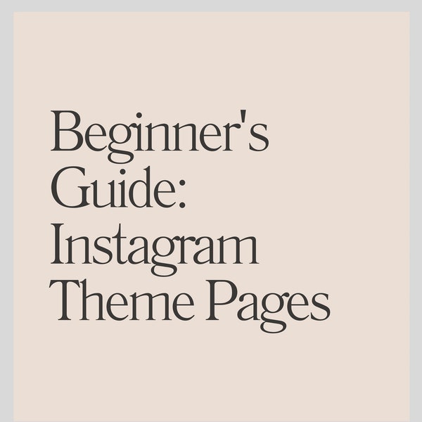 Instagram Theme Page Vonal Starter E-Book for Instagram business growth and algorithm strategies