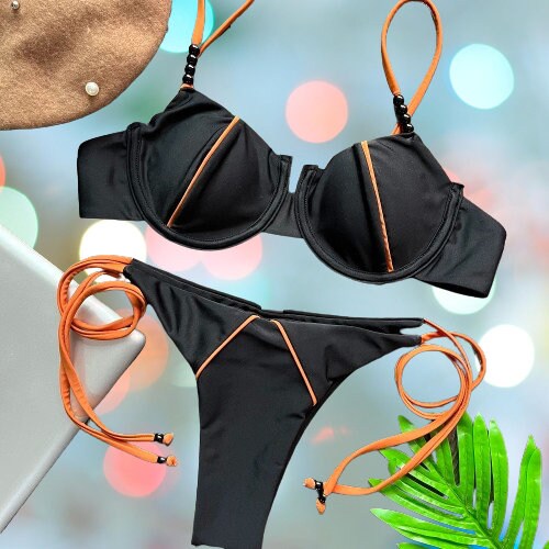 Up to 30% Off, Summer gift ,Girls Swimsuit,Women Padded Bra G-string Thong  Bikini Swimwear Two Swimsuit Swimwear