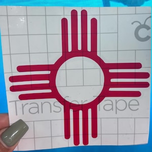 Zia symbol, Zia vinyl sticker, Zia symbol decal, Bumper sticker, window sticker, NM Zia symbol decal, Vinyl sticker, Zia symbol decal.