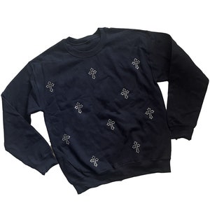 Bedazzled Cross Crewneck Sweatshirt