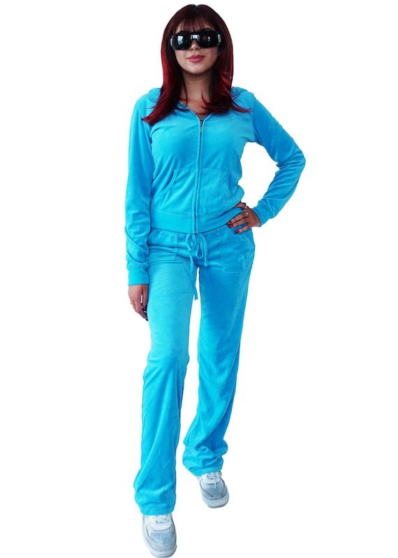 Velour Bedazzled Tracksuit Set Etsy