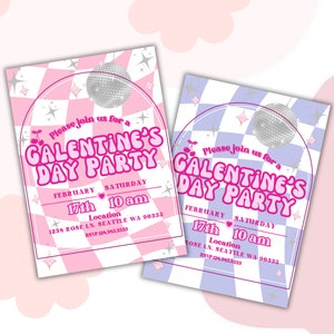 Galentines Day Einladung | Galentines Day Party einladen | Galentinstag | Freunde Valentinstag Einladung | Party Evite |Retro |Vorlage