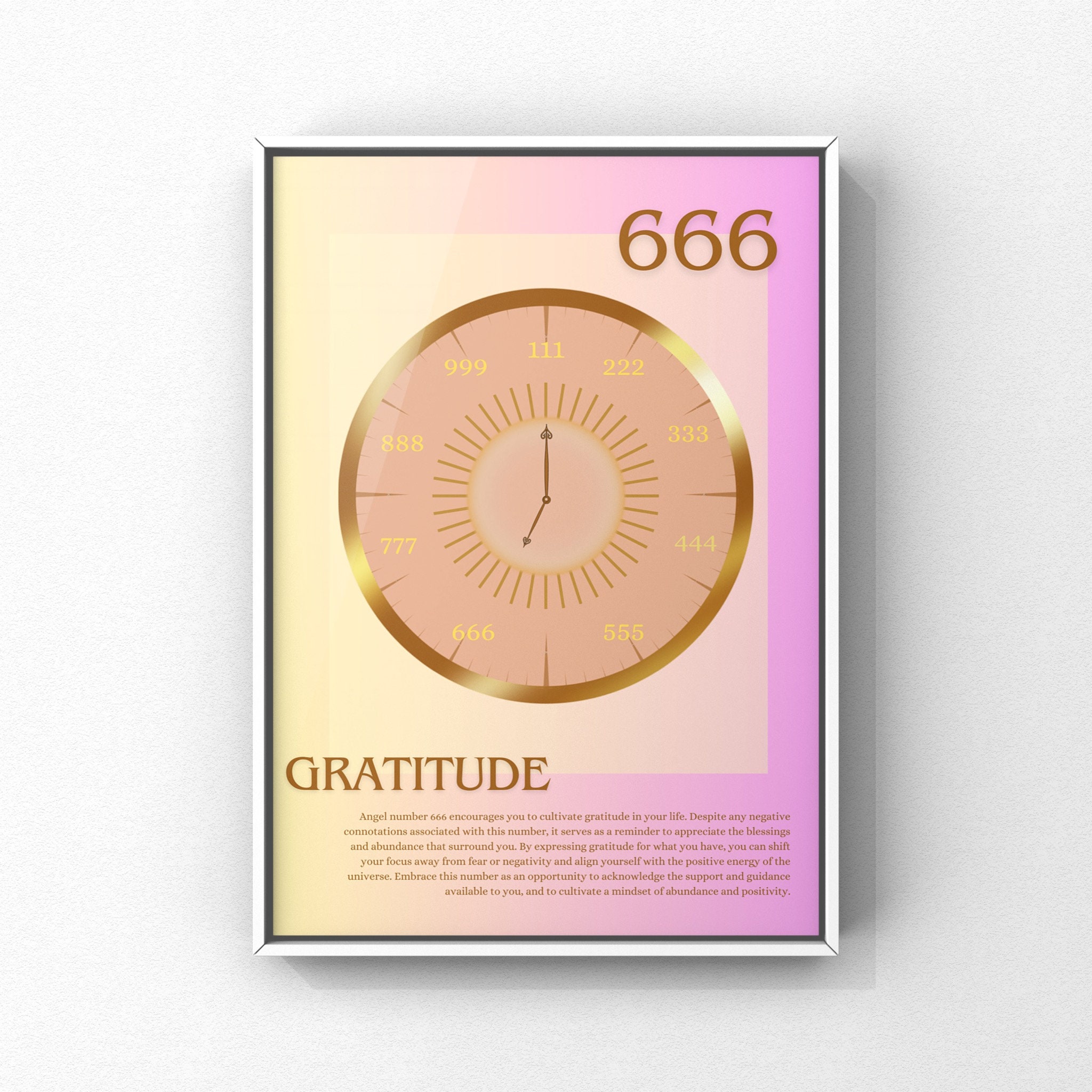 ANGEL NUMBERS POSTER 666 Gratitude/manifestation/angel Numbers Meaning ...