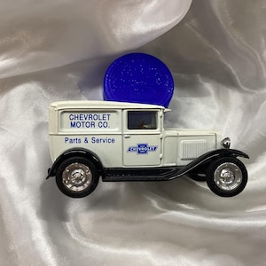 Vintage ERTL Dime Bank 1/2 Ton Chevy Factory Logo Delivery Truck. Near Mint!