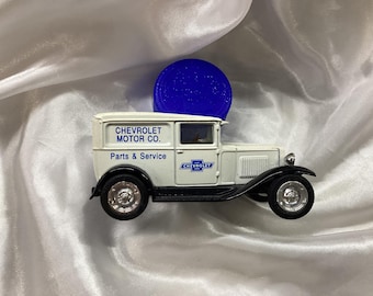 Vintage ERTL Dime Bank 1/2 Ton Chevy Factory Logo Delivery Truck. Near Mint!