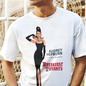 Breakfast at Tiffany&#39;s - Audrey Hepburn V2 Movie Poster Classic Movie Unisex T Shirt all sizes S-5XL