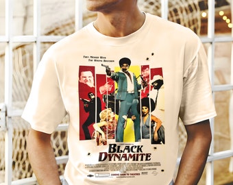 Camiseta unisex con póster de película Black Dynamite V7, película clásica, todas las tallas S-5XL